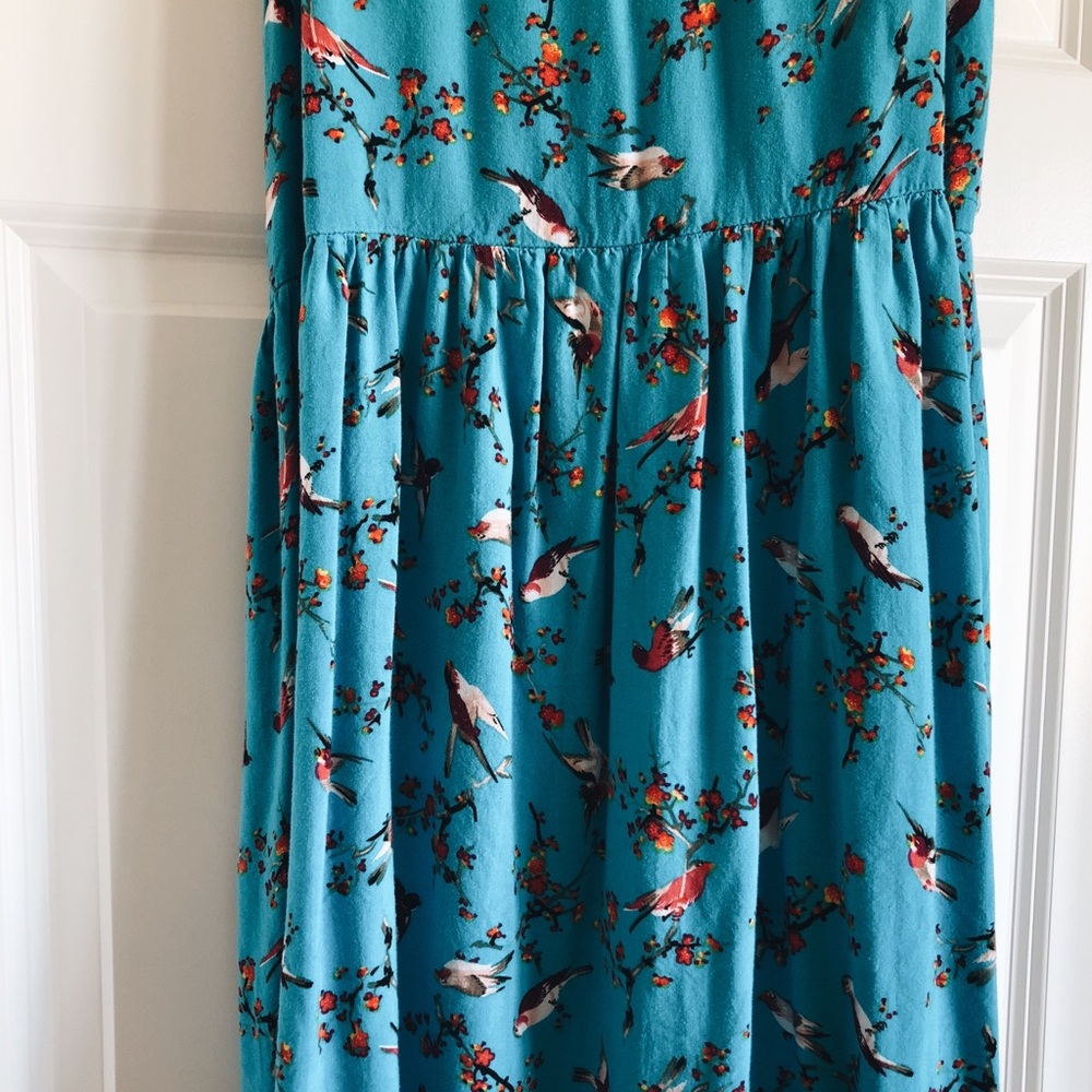 Bird-Patterned Flower Dress - Picture 2 of 4